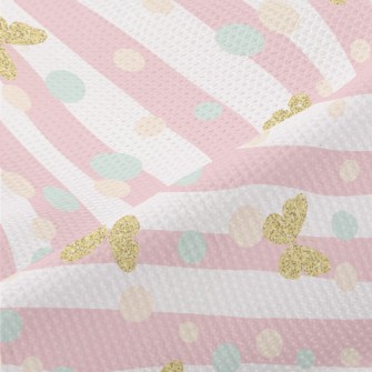 Gold Glitter Butterfly Piqué