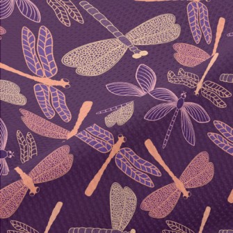 Purple Dragonfly Piqué