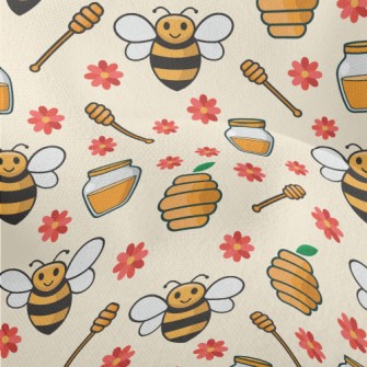 Sweet Honey And Bees Lightweight Performance Linen