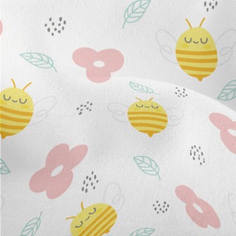 Bee And Flower Lightweight Performance Linen