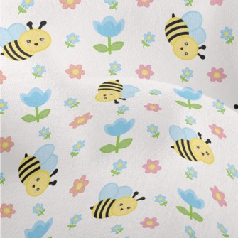 Tulips And Bees Lightweight Performance Linen