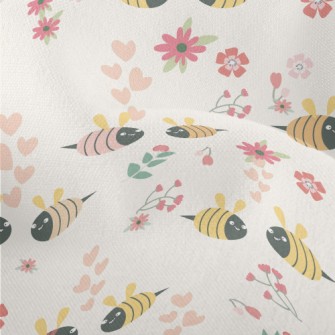 Flowers And Bees Couple Lightweight Performance Linen