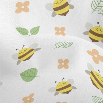 Bee And Little Flowers Lightweight Performance Linen