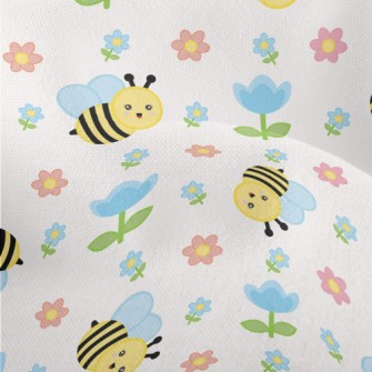 Bee And Flower Lightweight Performance Linen
