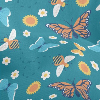Colorful Butterflies Lightweight Performance Linen