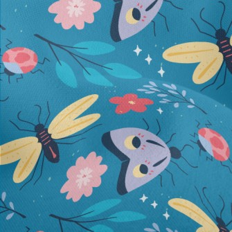 Insects And Flowers Lightweight Performance Linen