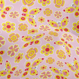 Cute Flower Butterfly Lightweight Performance Linen