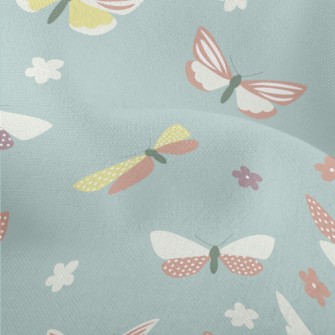 Butterflies Flying Lightweight Performance Linen