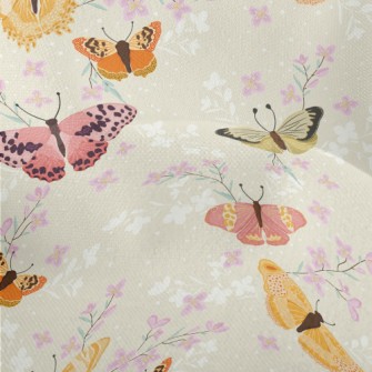 Butterfly In The Garden Lightweight Performance Linen