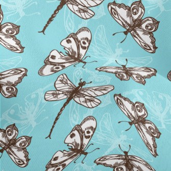 Butterflies And Dragonflies Lightweight Performance Linen