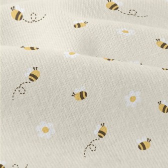 Small White Flower Bee Modern Jersey