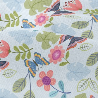 Flying Butterflies And Flowers Modern Jersey