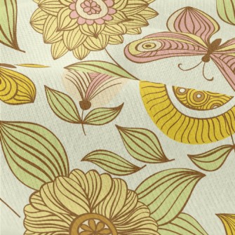 Various Flowers And Butterflie Modern Jersey