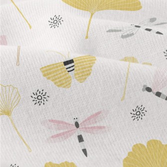 Dragonfly And Ginkgo Leaves Modern Jersey