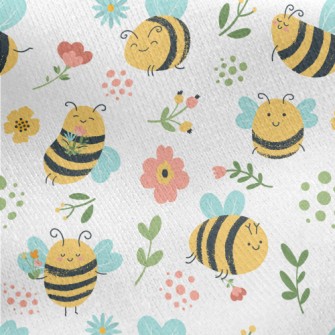 Lively Bee Jersey Backed Fleece