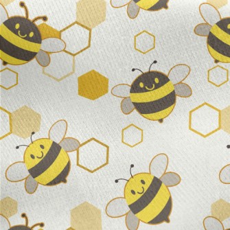 Honeycomb Bee Jersey Backed Fleece