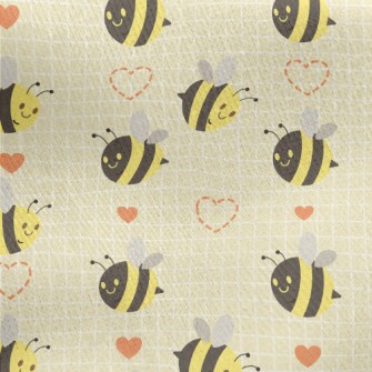 Cute Bee Jersey Backed Fleece