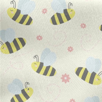 Happy Bee Jersey Backed Fleece