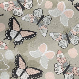 Colorful Butterfly Jersey Backed Fleece