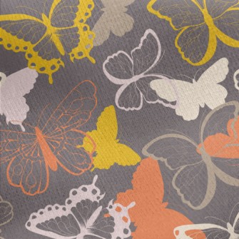 Brightly Colored Butterflies Jersey Backed Fleece