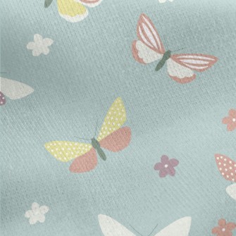 Butterflies Flying Jersey Backed Fleece