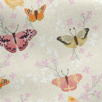 Butterfly In The Garden Jersey Backed Fleece