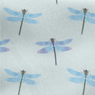 Blue Dragonfly Jersey Backed Fleece