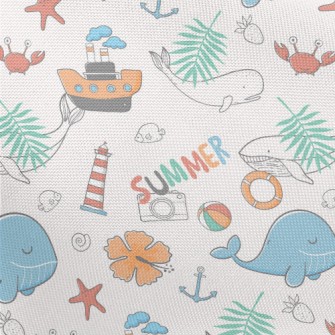 Whale And Boat Pongee