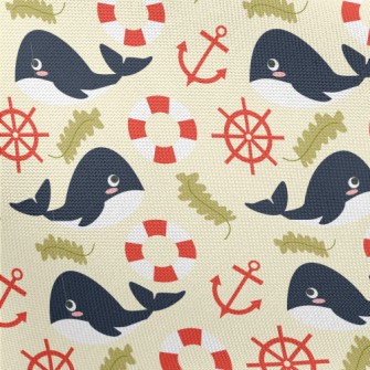 Whale And Rudder Pongee