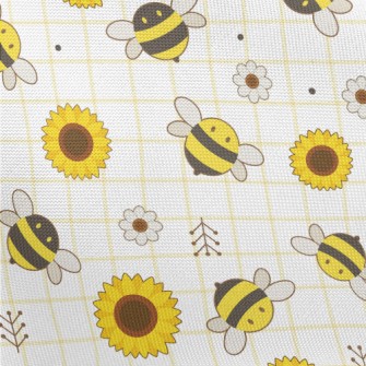 Bee And Sunflower Pongee