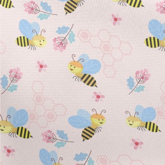 Bees And Flowers Pongee