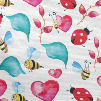 Ladybug And Bee Pongee