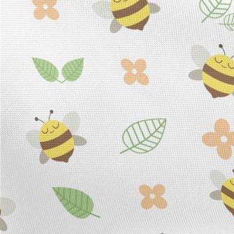 Bee And Little Flowers Pongee