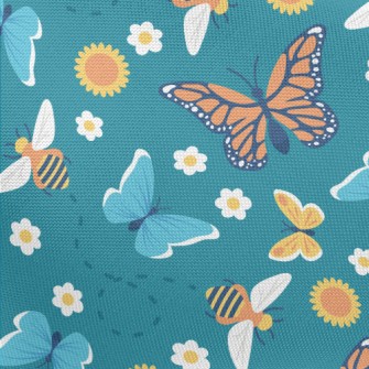 Colorful Butterflies Pongee
