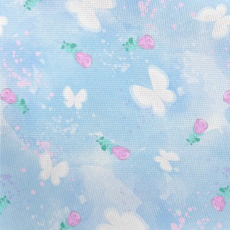 Butterflies And Roses Pongee