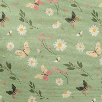 Flowers And Butterflies Pongee