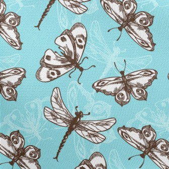Butterflies And Dragonflies Pongee