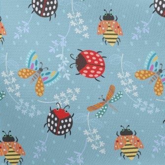 Ladybug And Dragonfly Pongee