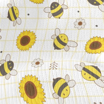 Bee And Sunflower Stretch Jersey
