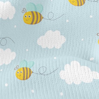 Bee White Cloud Stretch Jersey