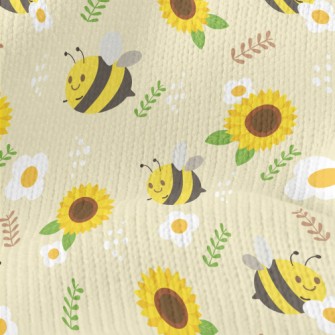 Bee And Sunflower Stretch Jersey