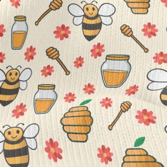 Sweet Honey And Bees Stretch Jersey