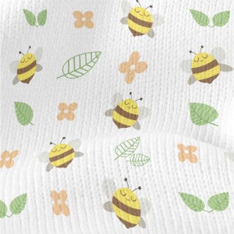 Flower Bees Stretch Jersey