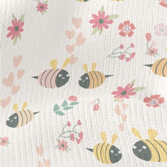 Flowers And Bees Couple Stretch Jersey