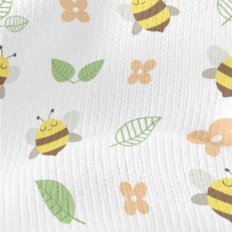 Bee And Little Flowers Stretch Jersey
