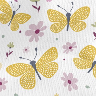 Yellow Butterfly Stretch Jersey