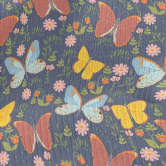 Butterflies And Flowers Stretch Jersey
