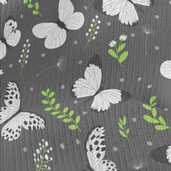 Small White Butterfly Stretch Jersey