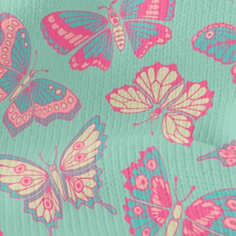 Pink Butterfly Stretch Jersey