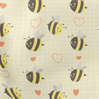 Cute Bee Lightweight Cotton Poplin